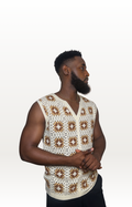 Sleeveless Crochet Knit Shirt