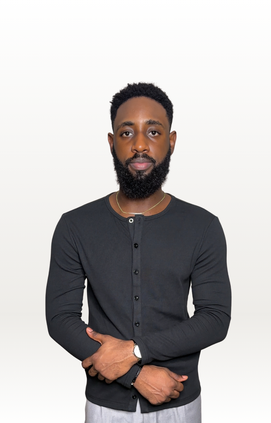 Button-up Long Sleeve Henley
