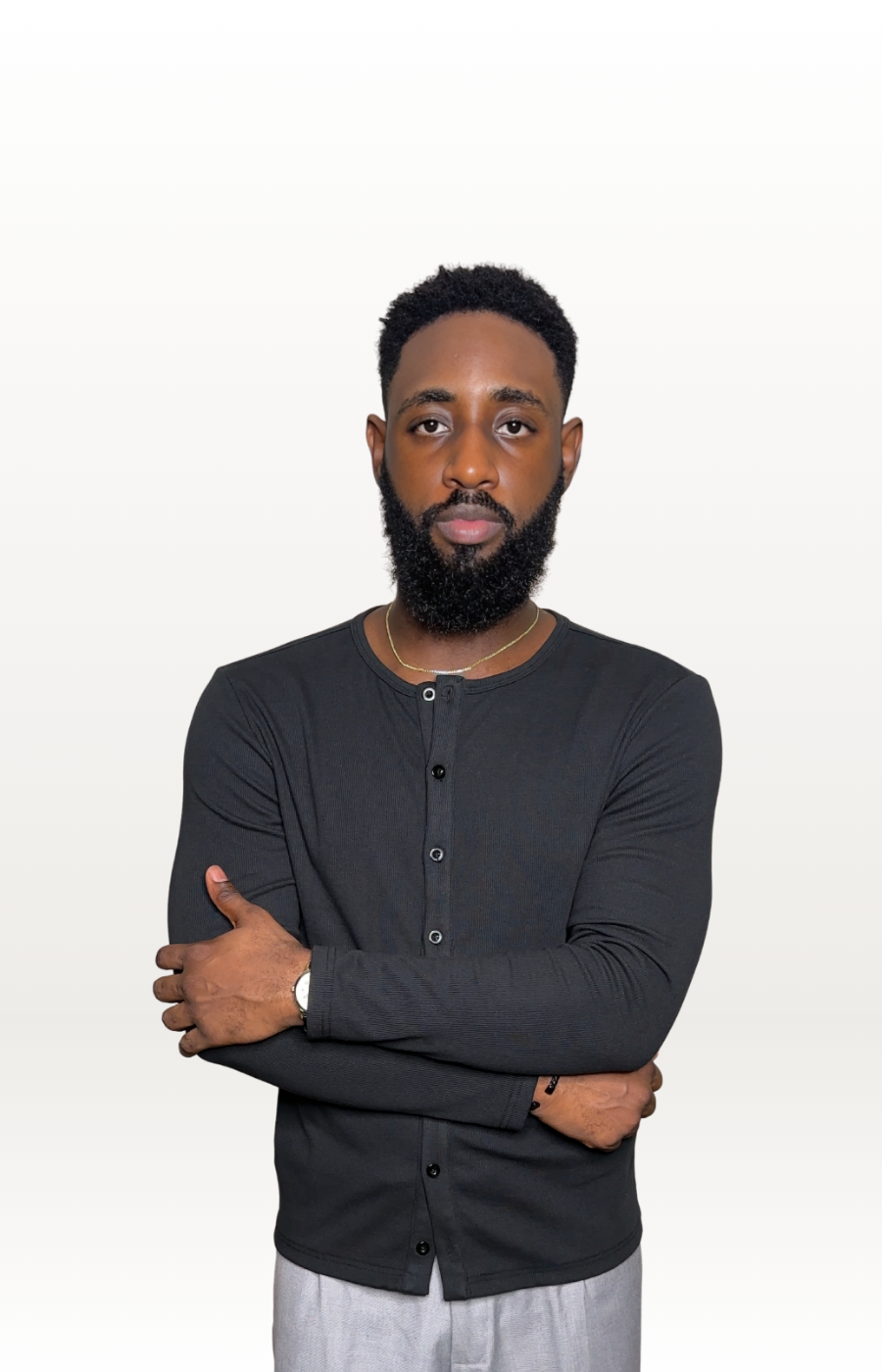 Button-up Long Sleeve Henley