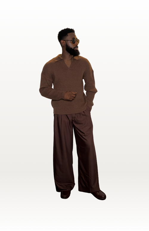 Inverse Double Pleated Pants