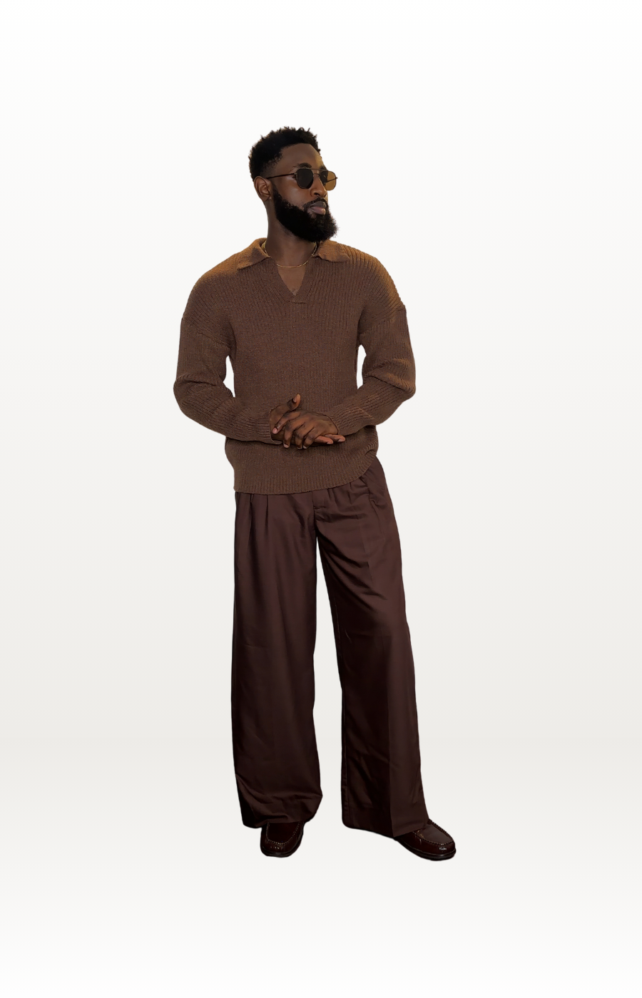 Inverse Double Pleated Pants