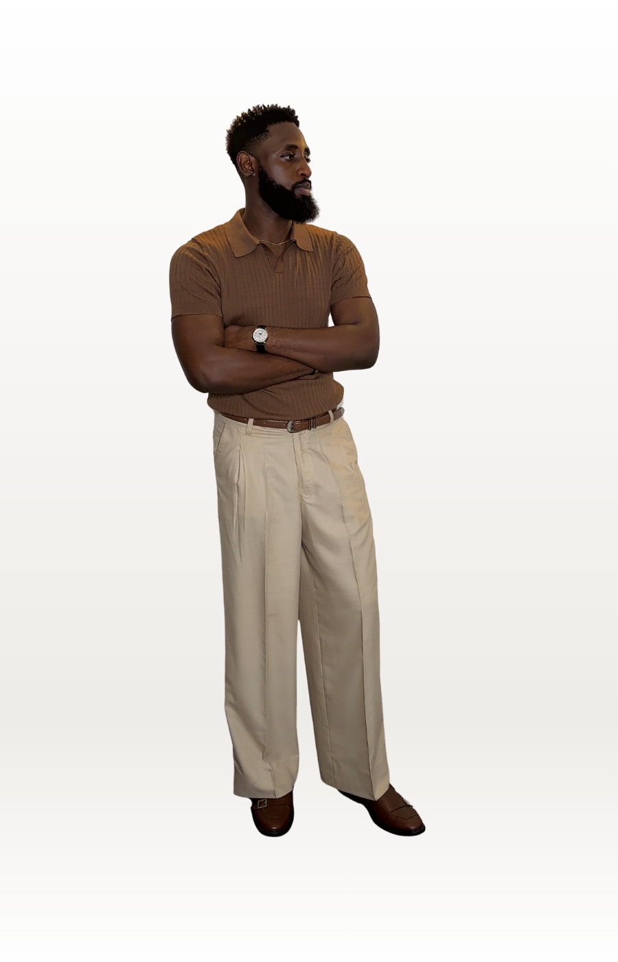 Vertical Stripe Knit Shirt
